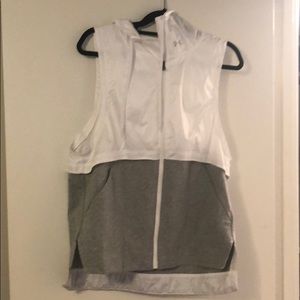 Under Armor vest with hood.